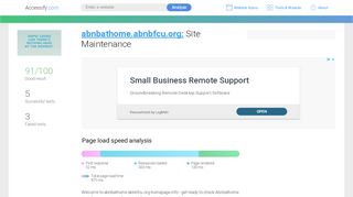 
                            9. Access abnbathome.abnbfcu.org. Site Maintenance