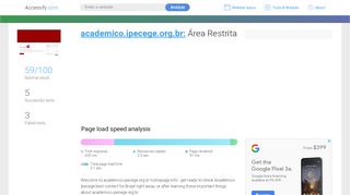 
                            4. Access academico.ipecege.org.br. Área Restrita