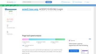 
                            5. Access aces2.lsac.org. ACES²(13.03.06) Login