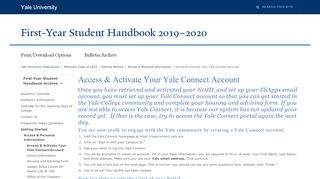 
                            3. Access & Activate Your Yale Connect Account < …