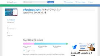 
                            9. Access adarshaps.com. Adarsh Credit Co-operative Society Ltd.