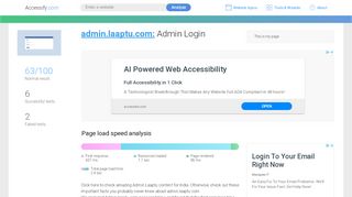 
                            1. Access admin.laaptu.com. Admin Login