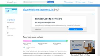 
                            9. Access akumentishealthcare.co.in. Login