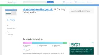 
                            1. Access aldo.aberdeenshire.gov.uk. ALDO: Log in to the site