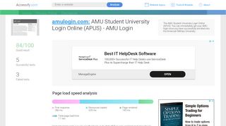 
                            8. Access amulogin.com. AMU Student University Login Online ...