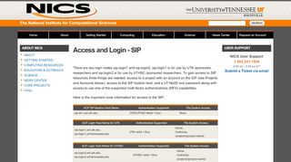 
                            7. Access and Login - SIP | National Institute for Computational Sciences