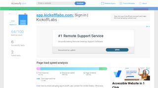 
                            5. Access app.kickofflabs.com. Sign in | KickoffLabs