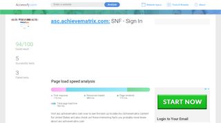 
                            5. Access asc.achievematrix.com. SNF - Sign In