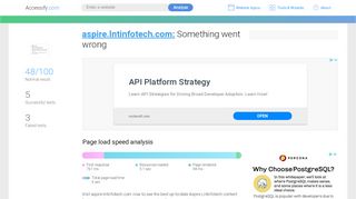 
                            1. Access aspire.lntinfotech.com. Something went wrong