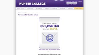 
                            2. Access @MyHunter Email — Hunter College