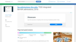 
                            8. Access ba-admissions.tiss.edu. TISS Integrated BA-MA ...