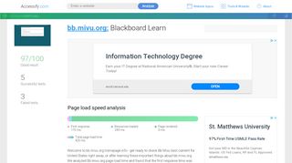 
                            3. Access bb.mivu.org. Blackboard Learn