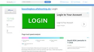 
                            6. Access boostingbox.alfahosting.de. Login