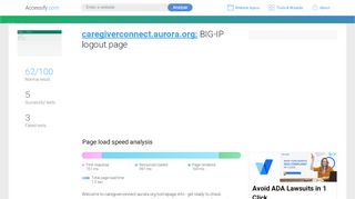 
                            11. Access caregiverconnect.aurora.org. BIG-IP logout page