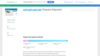 
                            7. Access cert.gsis.gov.ph. Request Rejected - accessify.com