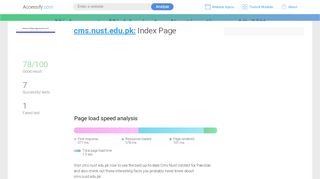 
                            3. Access cms.nust.edu.pk. Index Page - accessify.com