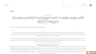 
                            4. Access control management made easy with KESO Integra: LEGIC ...