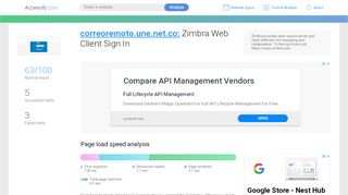 
                            7. Access correoremoto.une.net.co. Zimbra Web Client Sign In