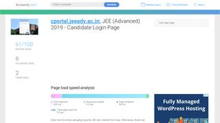 
                            3. Access cportal.jeeadv.ac.in. JEE (Advanced) 2019 ...