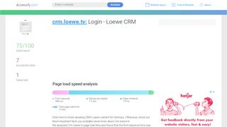 
                            6. Access crm.loewe.tv. Login - Loewe CRM