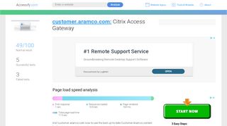 
                            9. Access customer.aramco.com. Citrix Access Gateway