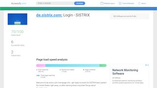 
                            1. Access de.sistrix.com. Login - SISTRIX