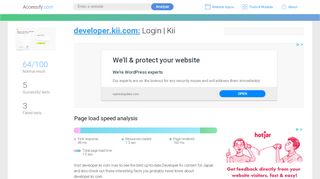 
                            2. Access developer.kii.com. Login | Kii