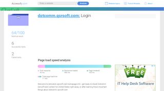 
                            8. Access dotcomm.qsrsoft.com. Login
