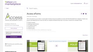 
                            6. Access eForms | Marketplace | athenahealth