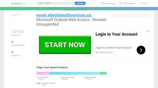 
                            9. Access email.albertahealthservices.ca. Microsoft Outlook ...