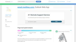 
                            6. Access email.matthey.com. Outlook Web App