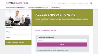 
                            2. Access Employer Portal Login | UPMC Health Plan