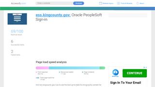 
                            4. Access ess.kingcounty.gov. Oracle PeopleSoft Sign-in