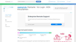 
                            6. Access expinet.de. Startseite - Vor Login - AIDA …