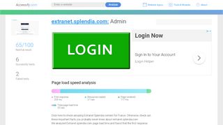 
                            3. Access extranet.splendia.com. Admin