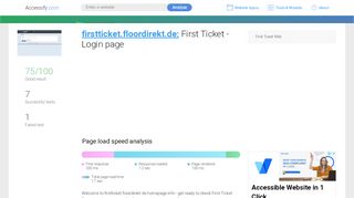 
                            8. Access firstticket.floordirekt.de. First Ticket - Login …