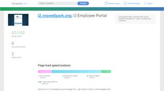 
                            1. Access i2.roswellpark.org. i2 Employee Portal