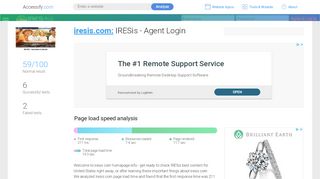 
                            2. Access iresis.com. IRESis - Agent Login