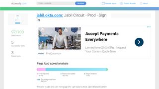 
                            9. Access jabil.okta.com. Jabil Circuit - Prod - Sign In