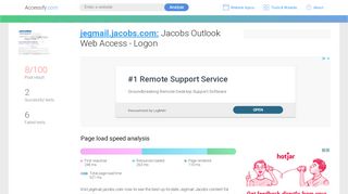 
                            8. Access jegmail.jacobs.com. Jacobs Outlook Web Access - Logon