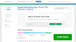
                            8. Access kalydo.highrisehq.com. Simple CRM Software - Highrise