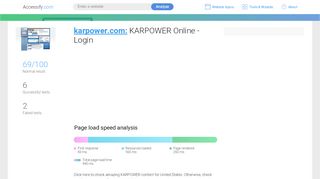 
                            5. Access karpower.com. KARPOWER Online - Login