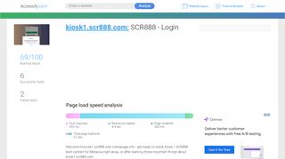 
                            3. Access kiosk1.scr888.com. SCR888 - Login
