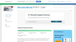 
                            2. Access klas.msu.edu.my. KLAS II :: Login