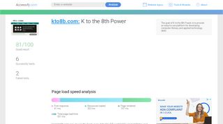 
                            8. Access kto8b.com. K to the 8th Power