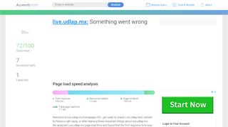 
                            8. Access live.udlap.mx. Something went wrong