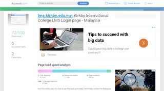 
                            4. Access lms.kirkby.edu.my. Kirkby International College LMS ...