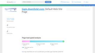 
                            3. Access login.dnainfotel.com. Default Web Site Page