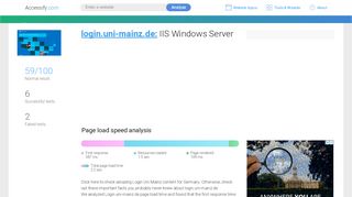 
                            1. Access login.uni-mainz.de. IIS Windows Server