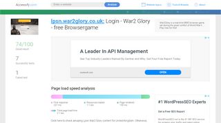 
                            7. Access lpsn.war2glory.co.uk. Login - War2 Glory - …